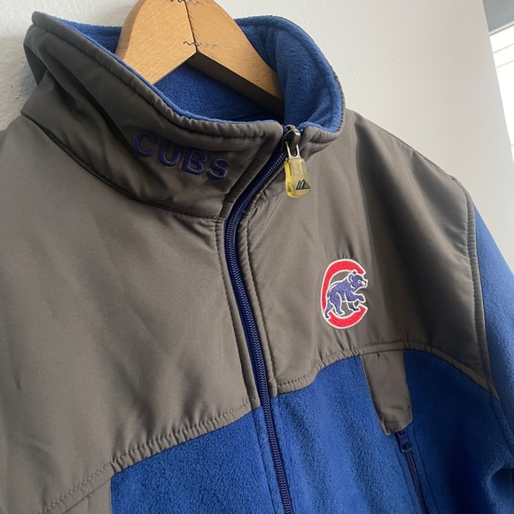 Majestic Chicago Cubs 2009 Season Full Zip Fleece On Field Jacket Small NWOT - Picture 8 of 15